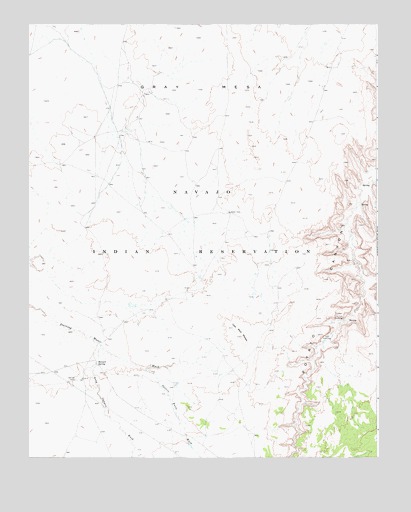 Two Red Mesas, AZ USGS Topographic Map