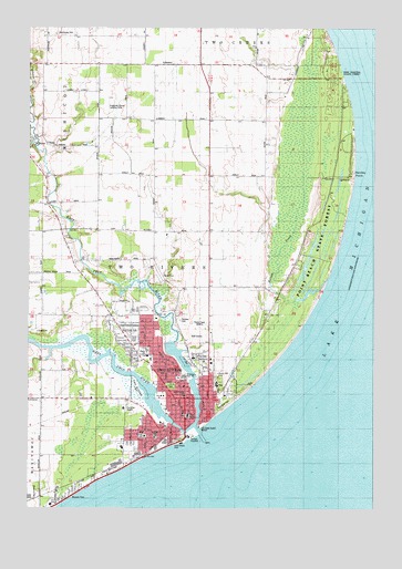 Two Rivers, WI USGS Topographic Map