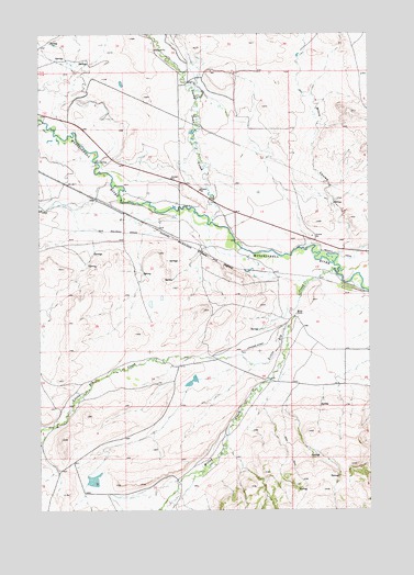 Twodot NW, MT USGS Topographic Map