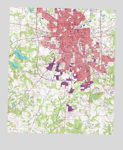 Tyler South, TX USGS Topographic Map