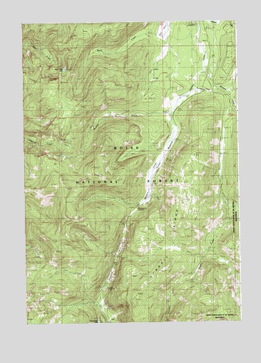 Tyndall Meadows, ID USGS Topographic Map