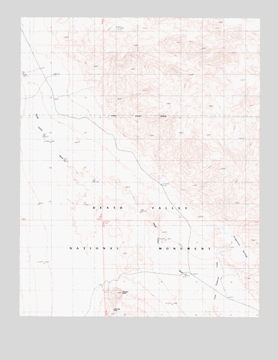 Ubehebe Crater, CA USGS Topographic Map