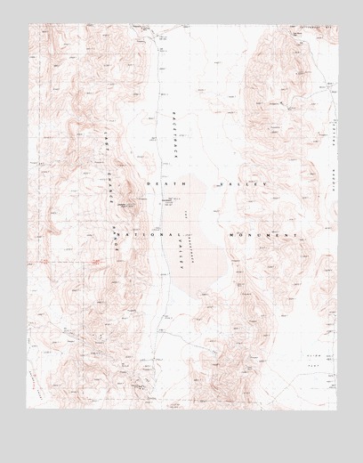 Ubehebe Peak, CA USGS Topographic Map