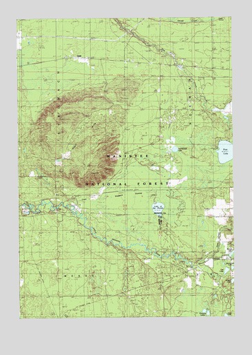 Udell, MI USGS Topographic Map
