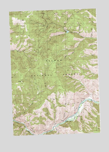Ulysses Mountain, ID USGS Topographic Map