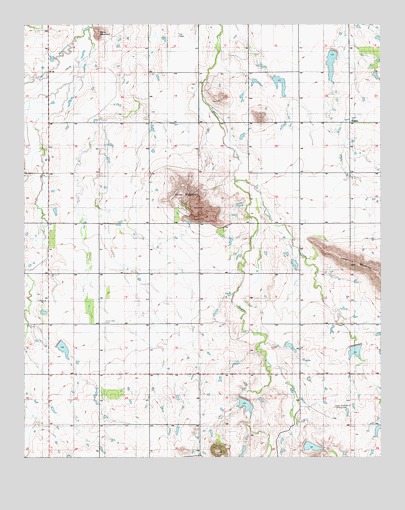 Unap Mountain, OK USGS Topographic Map