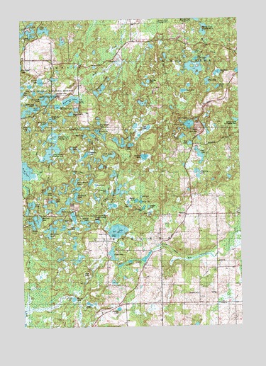 Bob Lake, WI USGS Topographic Map