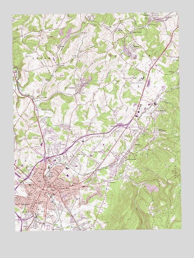 Uniontown, PA USGS Topographic Map
