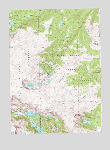 Bob Lakes, WY USGS Topographic Map