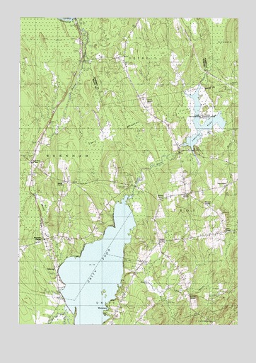 Unity Pond, ME USGS Topographic Map