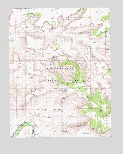Upheaval Dome, UT USGS Topographic Map