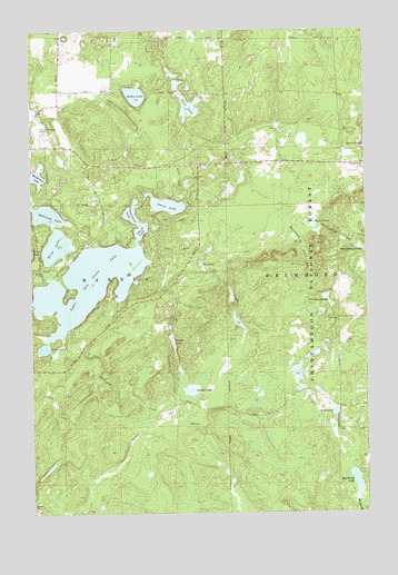 Upper Eau Claire Lake, WI USGS Topographic Map