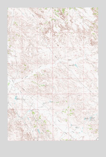 Upper Magpie Reservoir, MT USGS Topographic Map