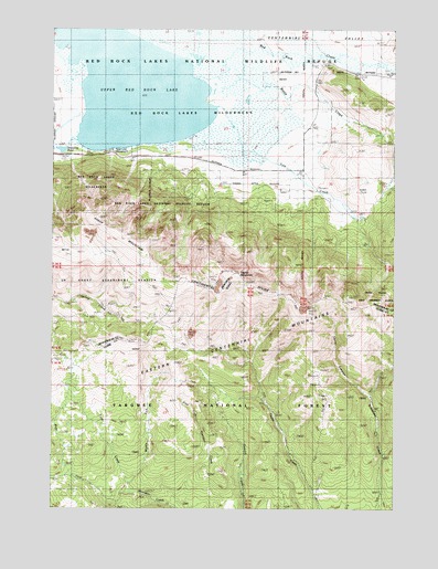 Upper Red Rock Lake, MT USGS Topographic Map