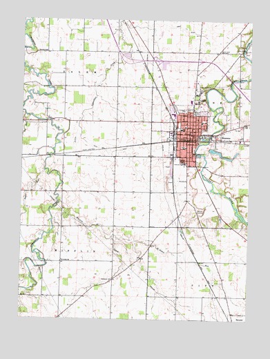 Upper Sandusky, OH USGS Topographic Map