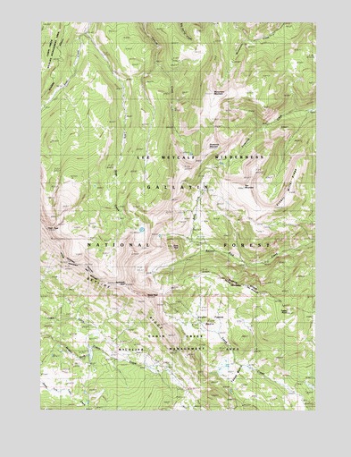 Upper Tepee Basin, MT USGS Topographic Map