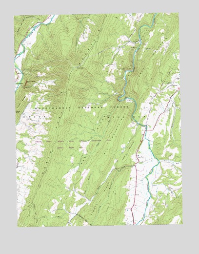 Upper Tract, WV USGS Topographic Map