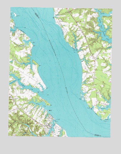 Urbanna, VA USGS Topographic Map