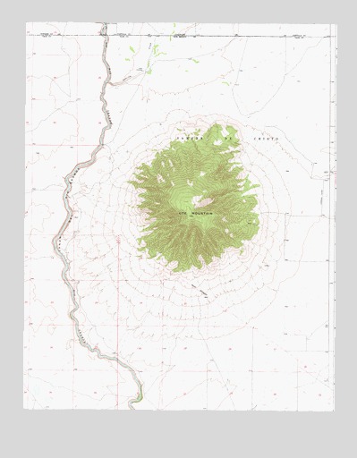 Ute Mountain, NM USGS Topographic Map