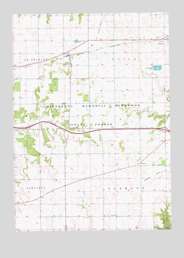 Utica, MN USGS Topographic Map