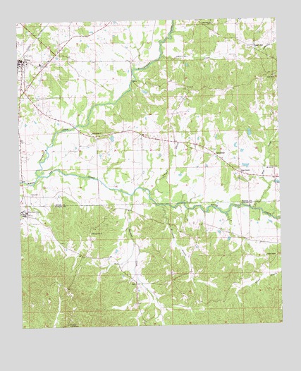Utica East, MS USGS Topographic Map