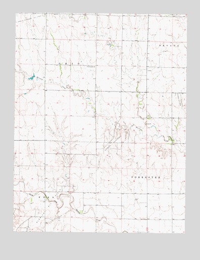 Utica SE, KS USGS Topographic Map