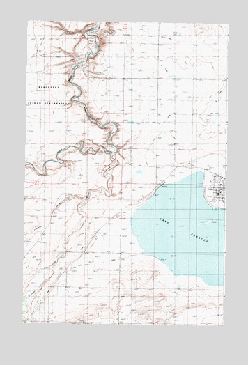 Valier West, MT USGS Topographic Map