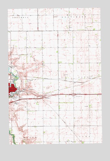 Valley City East, ND USGS Topographic Map