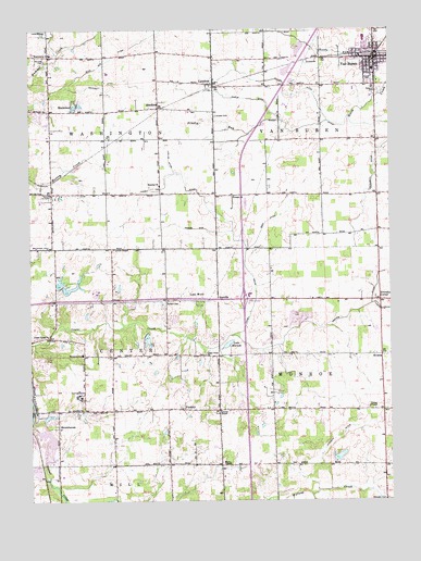 Van Buren, IN USGS Topographic Map