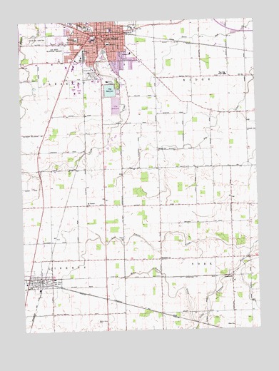Van Wert, OH USGS Topographic Map