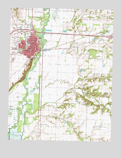 Vandalia, IL USGS Topographic Map