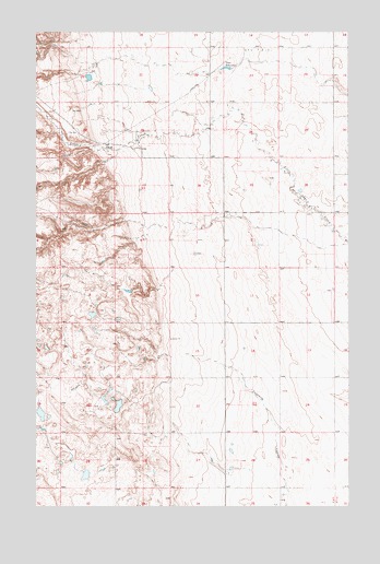 Vaver Reservoir, MT USGS Topographic Map