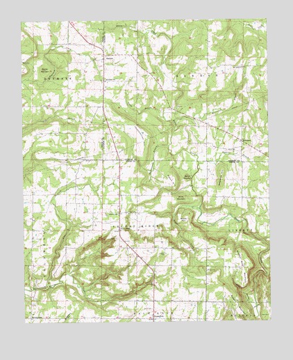 Velvet Ridge, AR USGS Topographic Map