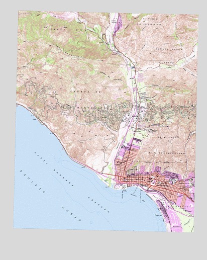 Ventura, CA USGS Topographic Map