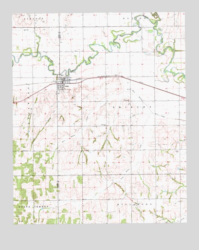 Verden, OK USGS Topographic Map