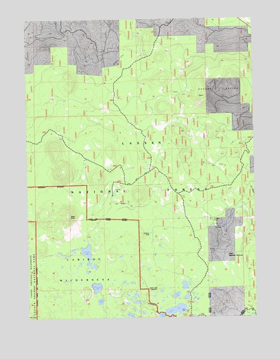 Bogard Buttes, CA USGS Topographic Map