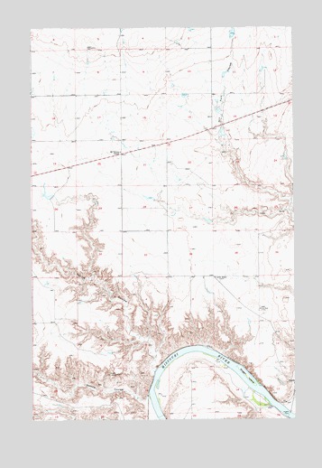 Boggs Island, MT USGS Topographic Map