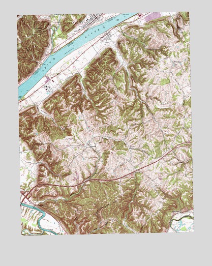 Vevay South, IN USGS Topographic Map