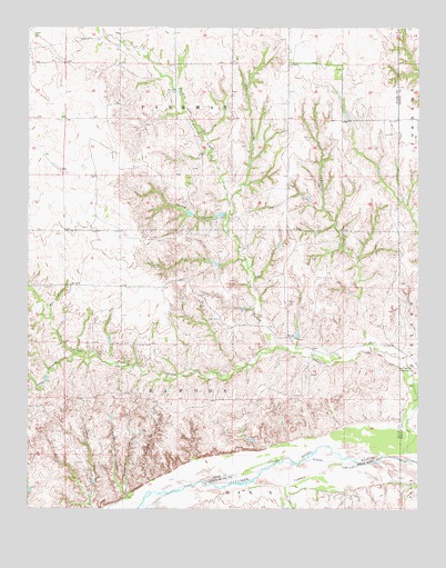 Vici SW, OK USGS Topographic Map