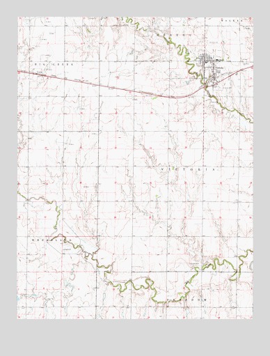 Victoria, KS USGS Topographic Map