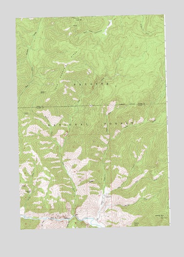 Vinegar Hill, ID USGS Topographic Map