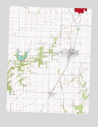 Virden South, IL USGS Topographic Map