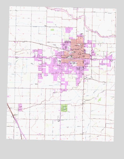 Visalia, CA USGS Topographic Map