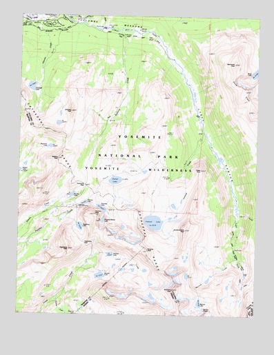 Vogelsang Peak, CA USGS Topographic Map