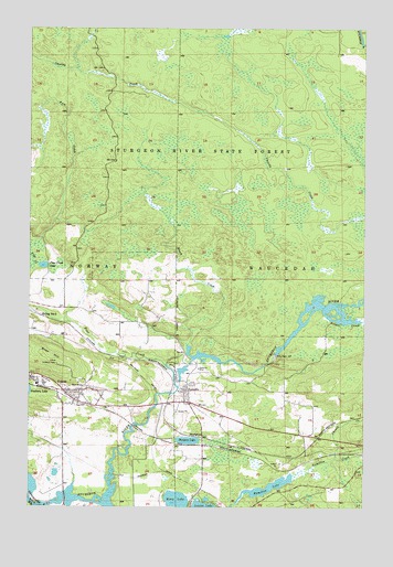 Vulcan, MI USGS Topographic Map