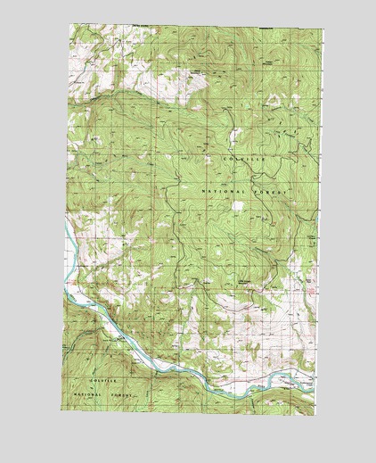 Vulcan Mountain, WA USGS Topographic Map