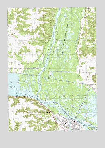Wabasha North, MN USGS Topographic Map
