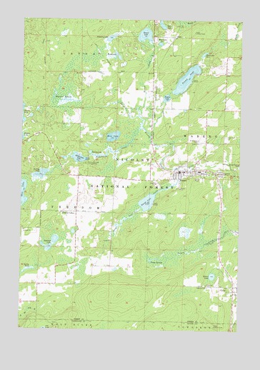 Wabeno, WI USGS Topographic Map