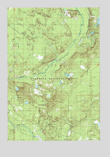 Waco Lake, MI USGS Topographic Map