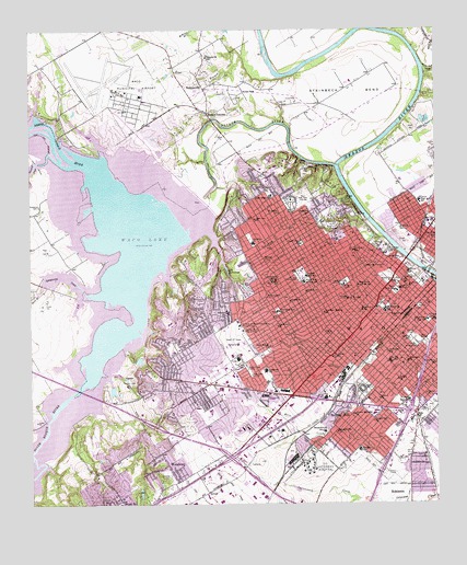 Waco West, TX USGS Topographic Map